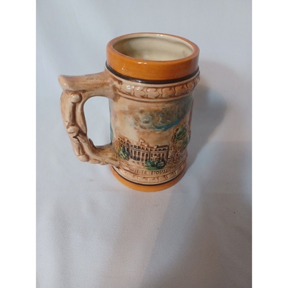 WASHINGTON D.C. Souvenir Raised Design Beer Stein 4.5 Inch Vintage - Picture 4 of 8